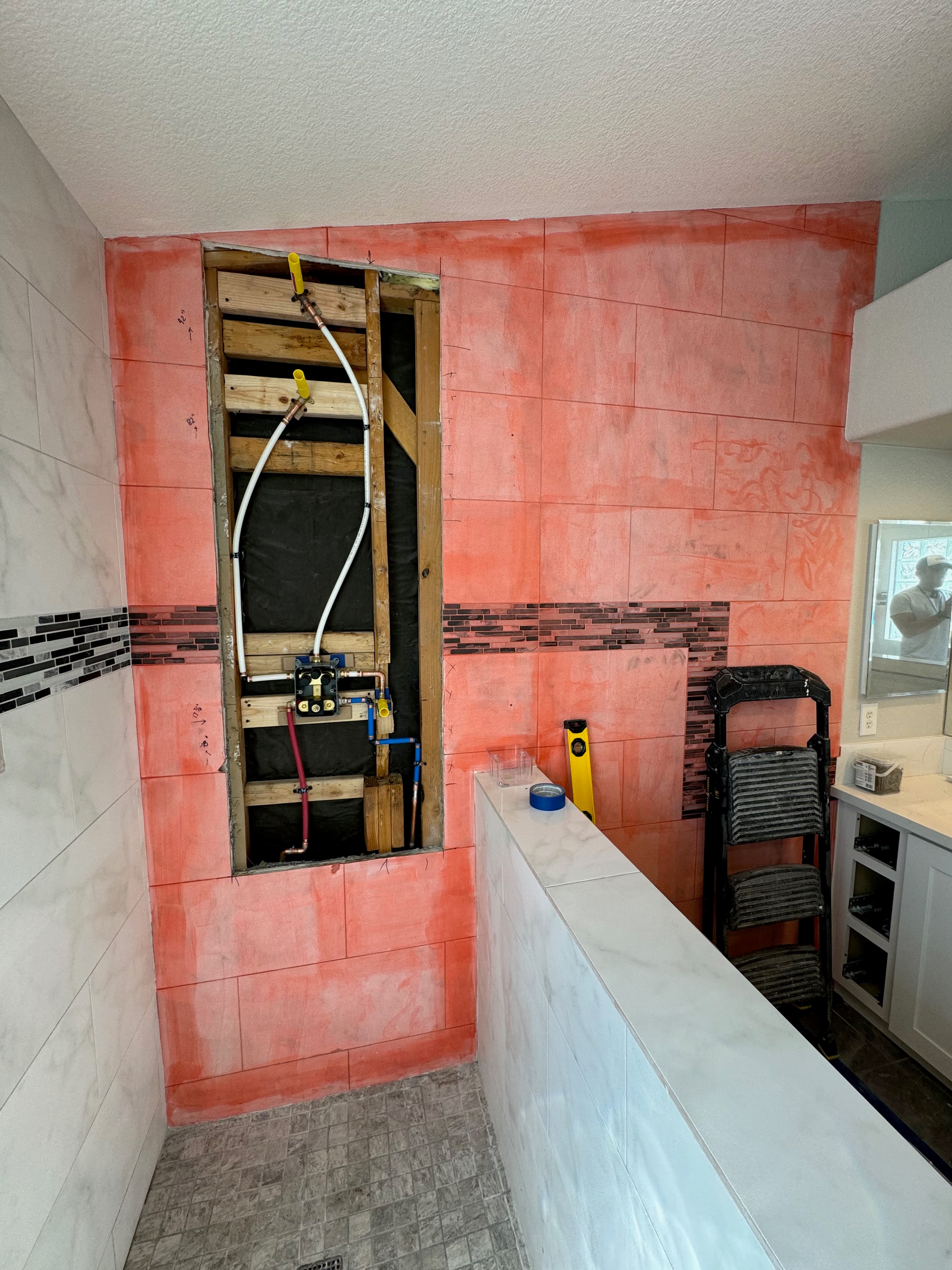 Plumbing rough-in during remodel